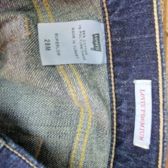 Levi's Premium superlow blue denim jeans size 28 - Picture 10 of 10